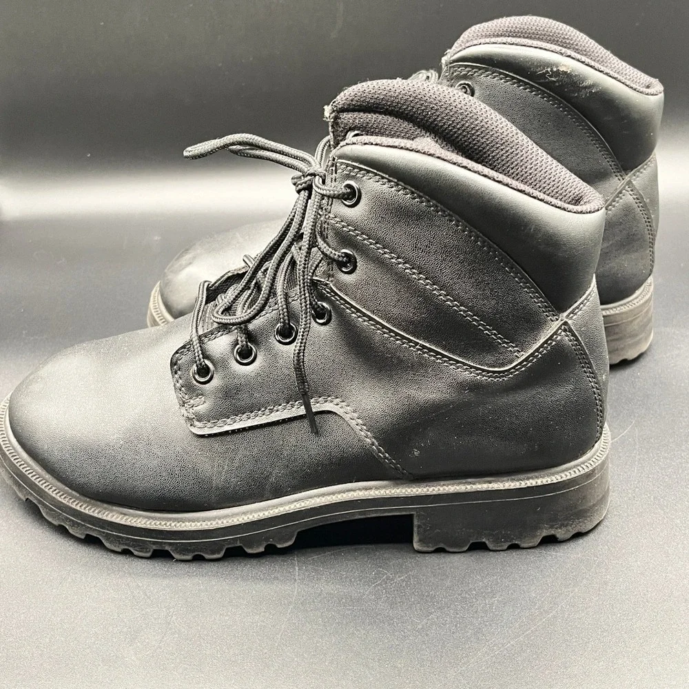 Brahma Mens Black Work Boots Slip Oil Resistant Synthetic Size 7W BR0340101 Wide